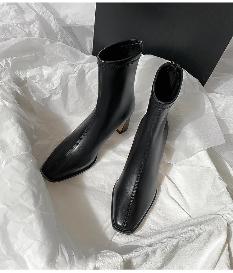 Bottines courtes brossées