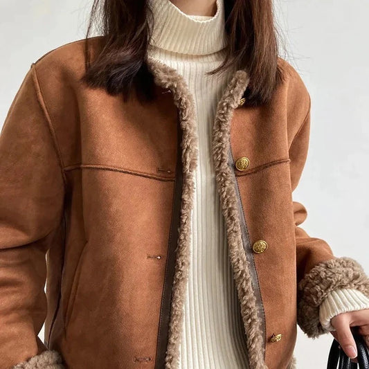 Veste en peluche de mouton