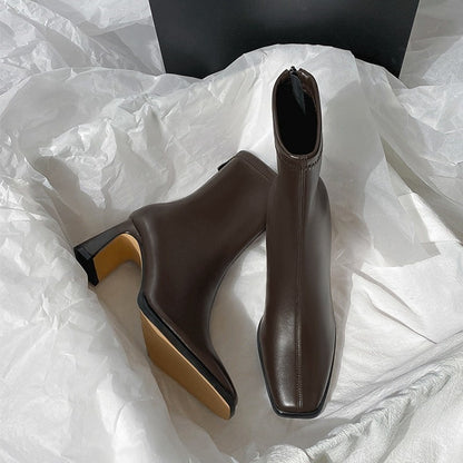 Bottines courtes brossées