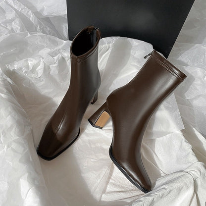 Bottines courtes brossées
