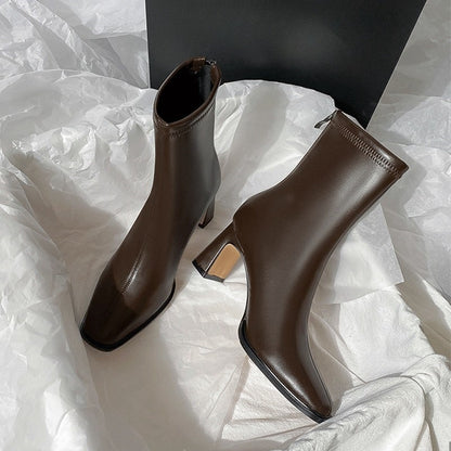 Bottines courtes brossées